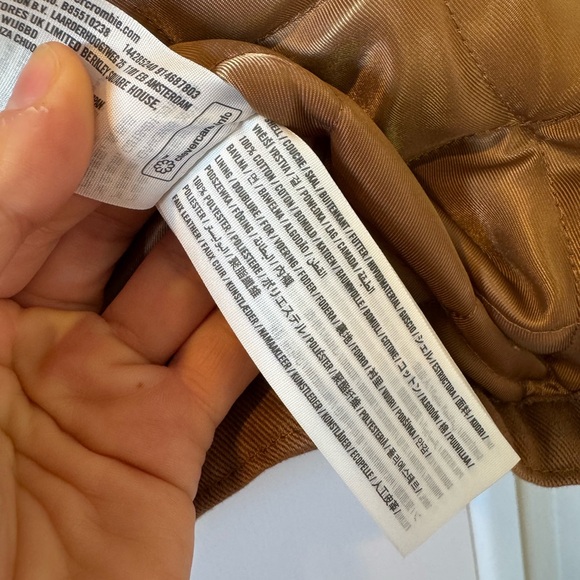 Abercrombie & Fitch Workwear Jacket XS Twill Utility Button Front Tan - Picture 11 of 12